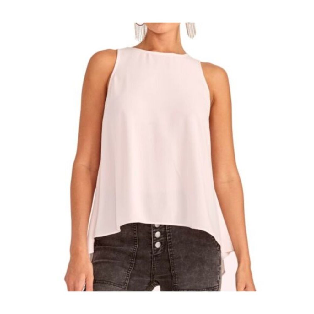NWT RACHEL ROY Womens Pink Slitted Asymmetrical Sleeveless Tank Top Size: S
